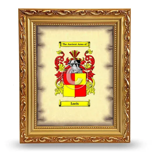 Lucis Coat of Arms Framed - Gold