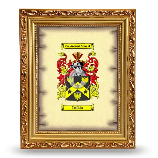 Lufkin Coat of Arms Framed - Gold