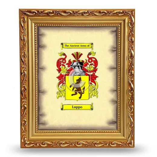 Luppo Coat of Arms Framed - Gold