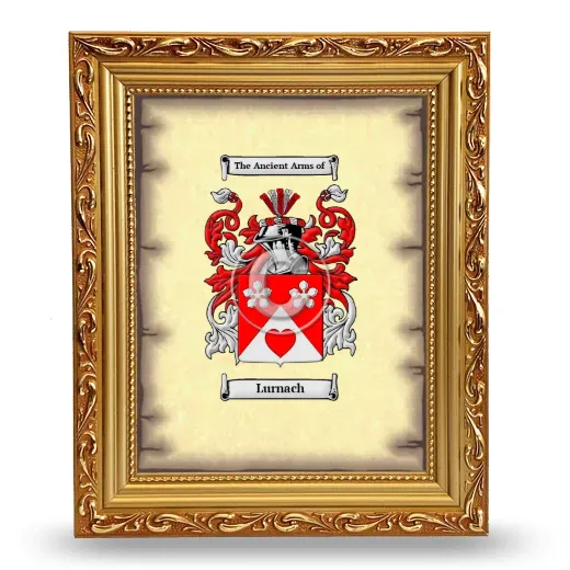 Lurnach Coat of Arms Framed - Gold