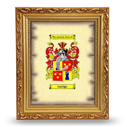 Lustige Coat of Arms Framed - Gold