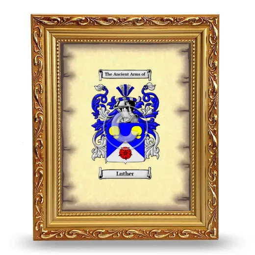 Luther Coat of Arms Framed - Gold