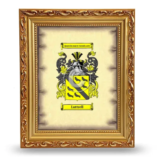 Luttrell Coat of Arms Framed - Gold