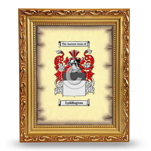 Lyddington Coat of Arms Framed - Gold