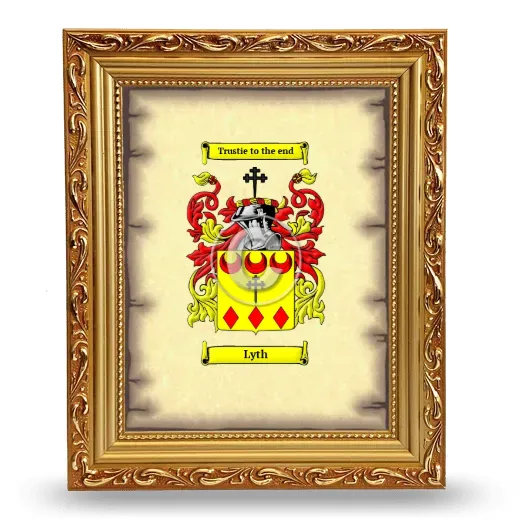Lyth Coat of Arms Framed - Gold