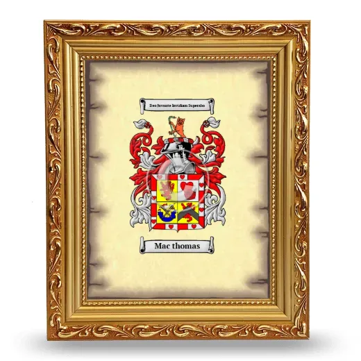 Mac thomas Coat of Arms Framed - Gold