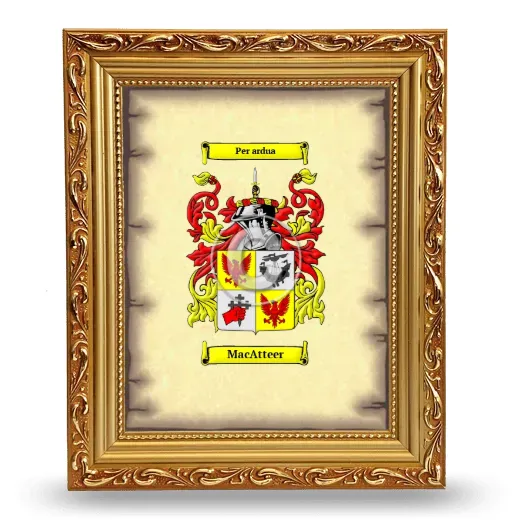MacAtteer Coat of Arms Framed - Gold