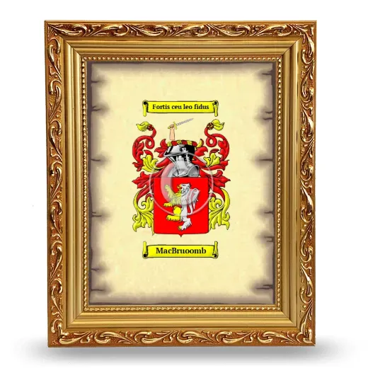 MacBruoomb Coat of Arms Framed - Gold