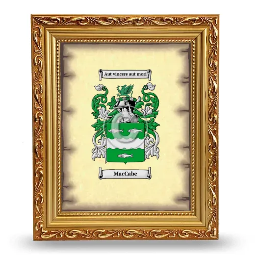 MacCabe Coat of Arms Framed - Gold