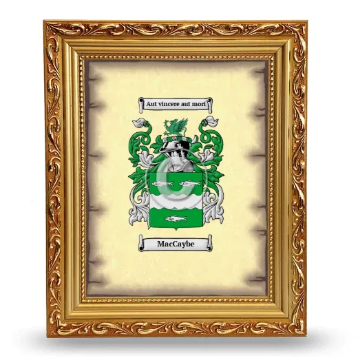 MacCaybe Coat of Arms Framed - Gold
