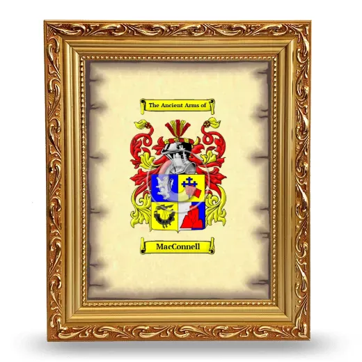 MacConnell Coat of Arms Framed - Gold