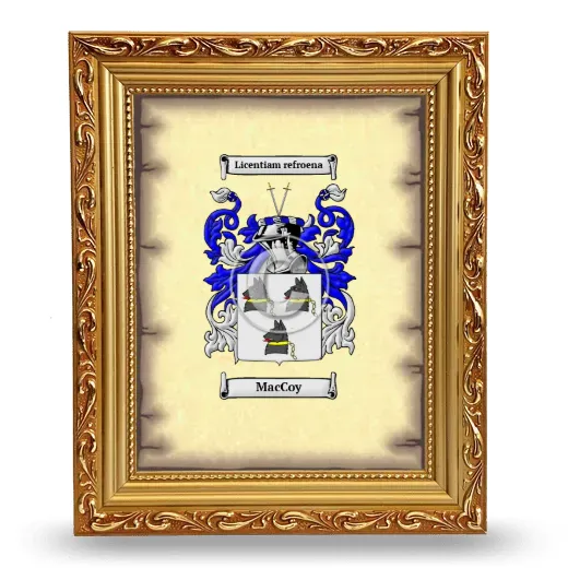 MacCoy Coat of Arms Framed - Gold
