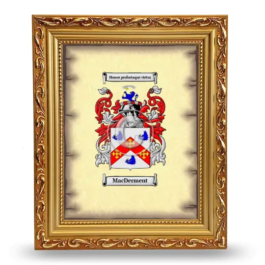 MacDerment Coat of Arms Framed - Gold