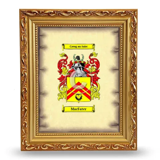 MacFater Coat of Arms Framed - Gold