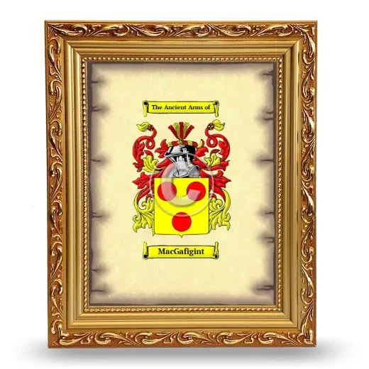 MacGafigint Coat of Arms Framed - Gold