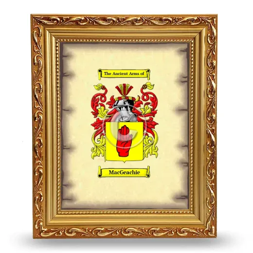MacGeachie Coat of Arms Framed - Gold