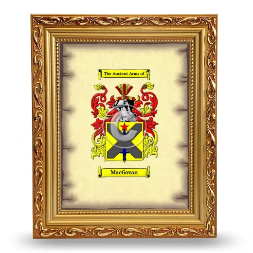 MacGovan Coat of Arms Framed - Gold