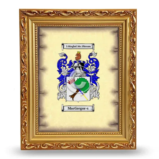 MacGregor-s Coat of Arms Framed - Gold