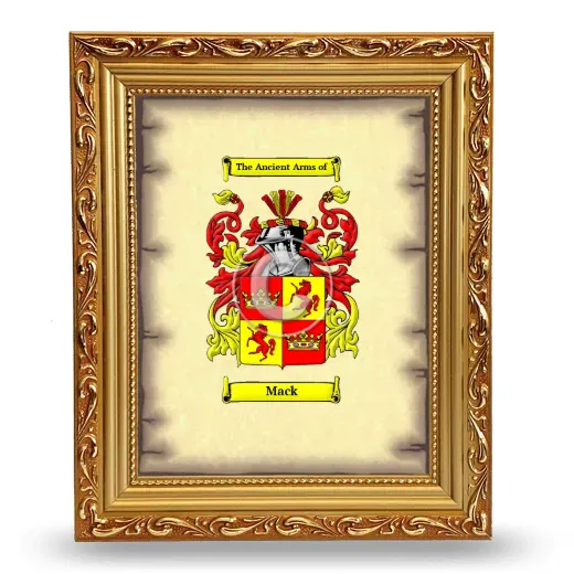 Mack Coat of Arms Framed - Gold