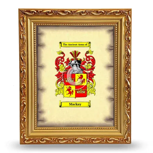 Mackay Coat of Arms Framed - Gold