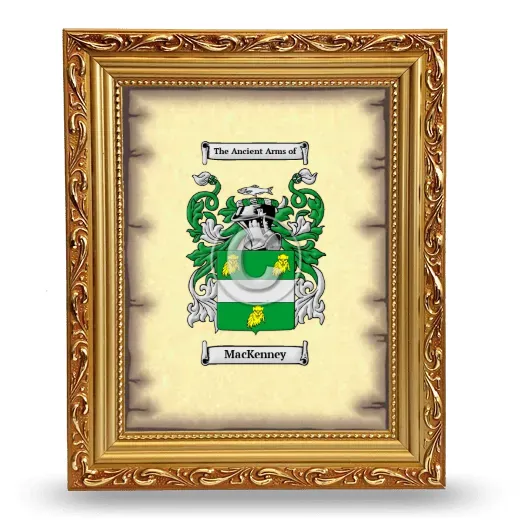 MacKenney Coat of Arms Framed - Gold