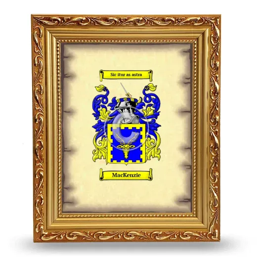 MacKenzie Coat of Arms Framed - Gold