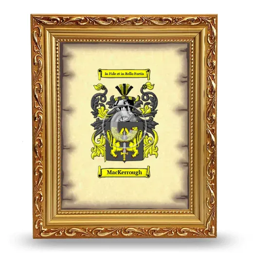 MacKerrough Coat of Arms Framed - Gold