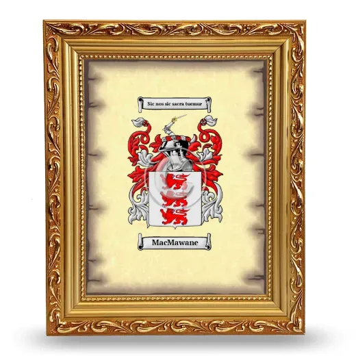 MacMawane Coat of Arms Framed - Gold