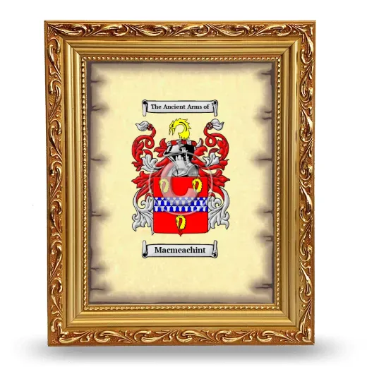 Macmeachint Coat of Arms Framed - Gold