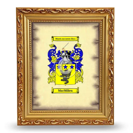 MacMilien Coat of Arms Framed - Gold