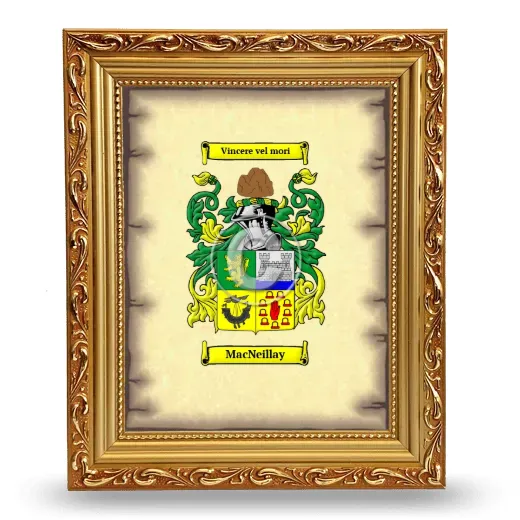 MacNeillay Coat of Arms Framed - Gold