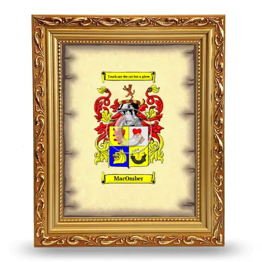 MacOmber Coat of Arms Framed - Gold