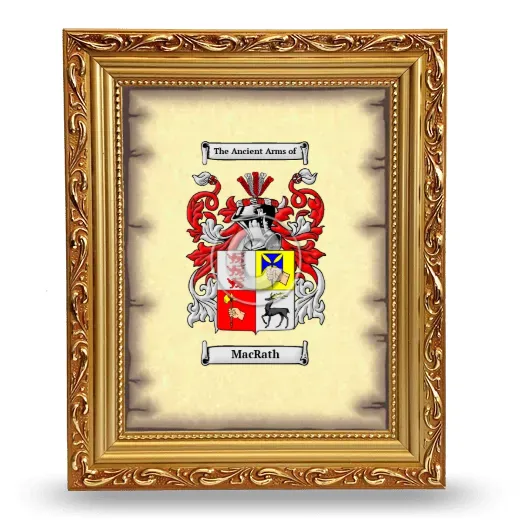 MacRath Coat of Arms Framed - Gold