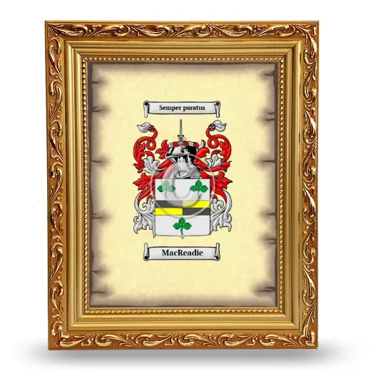 MacReadie Coat of Arms Framed - Gold