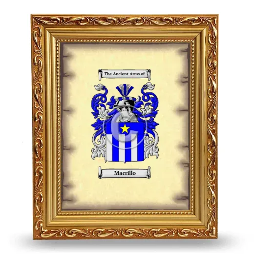 Macrillo Coat of Arms Framed - Gold