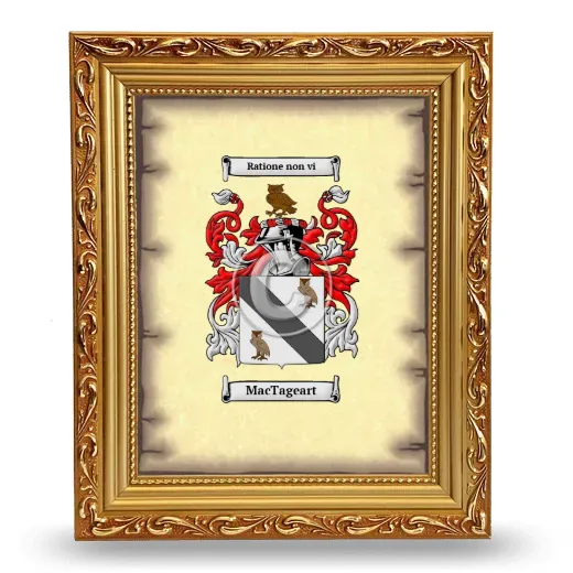 MacTageart Coat of Arms Framed - Gold