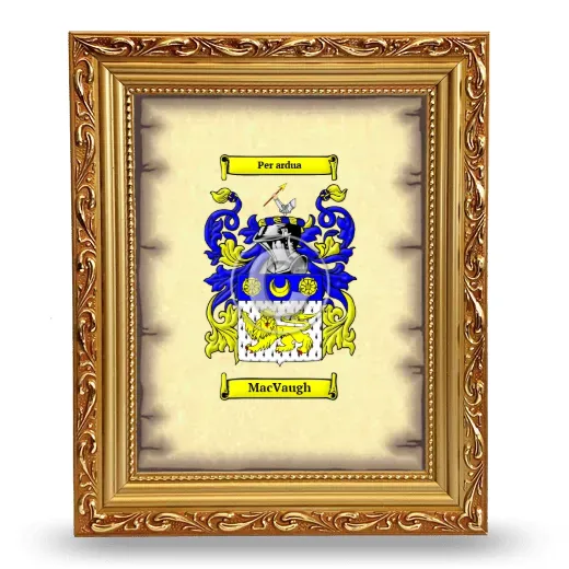 MacVaugh Coat of Arms Framed - Gold