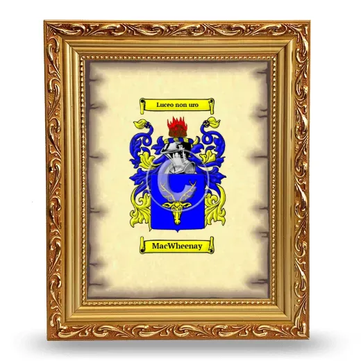 MacWheenay Coat of Arms Framed - Gold