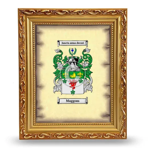Maggom Coat of Arms Framed - Gold