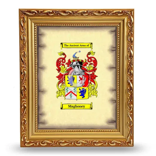 Maghoney Coat of Arms Framed - Gold
