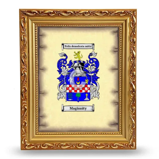 Maginnity Coat of Arms Framed - Gold