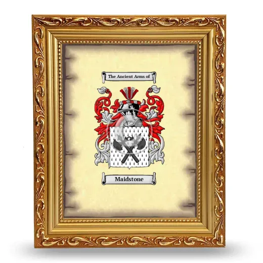 Maidstone Coat of Arms Framed - Gold