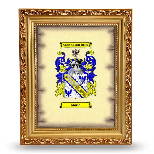 Maise Coat of Arms Framed - Gold