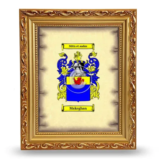 Makeghan Coat of Arms Framed - Gold