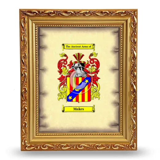 Makes Coat of Arms Framed - Gold