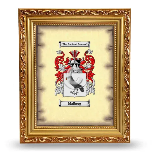 Malberg Coat of Arms Framed - Gold