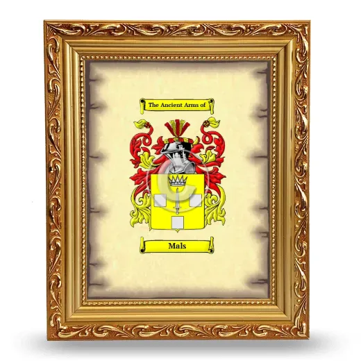 Mals Coat of Arms Framed - Gold