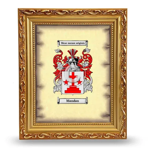 Mandan Coat of Arms Framed - Gold