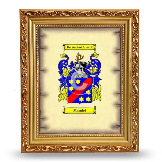 Mandel Coat of Arms Framed - Gold