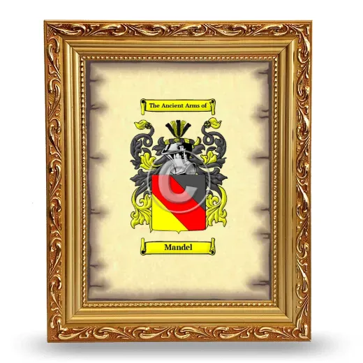 Mandel Coat of Arms Framed - Gold